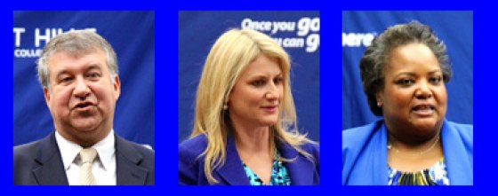 Following exhaustive search, West Hills Lemoore to choose from three candidates Left to right: Dr. Jeremy Brown, Dr. Kristin Clark, and Dr. Chemene Crawford.